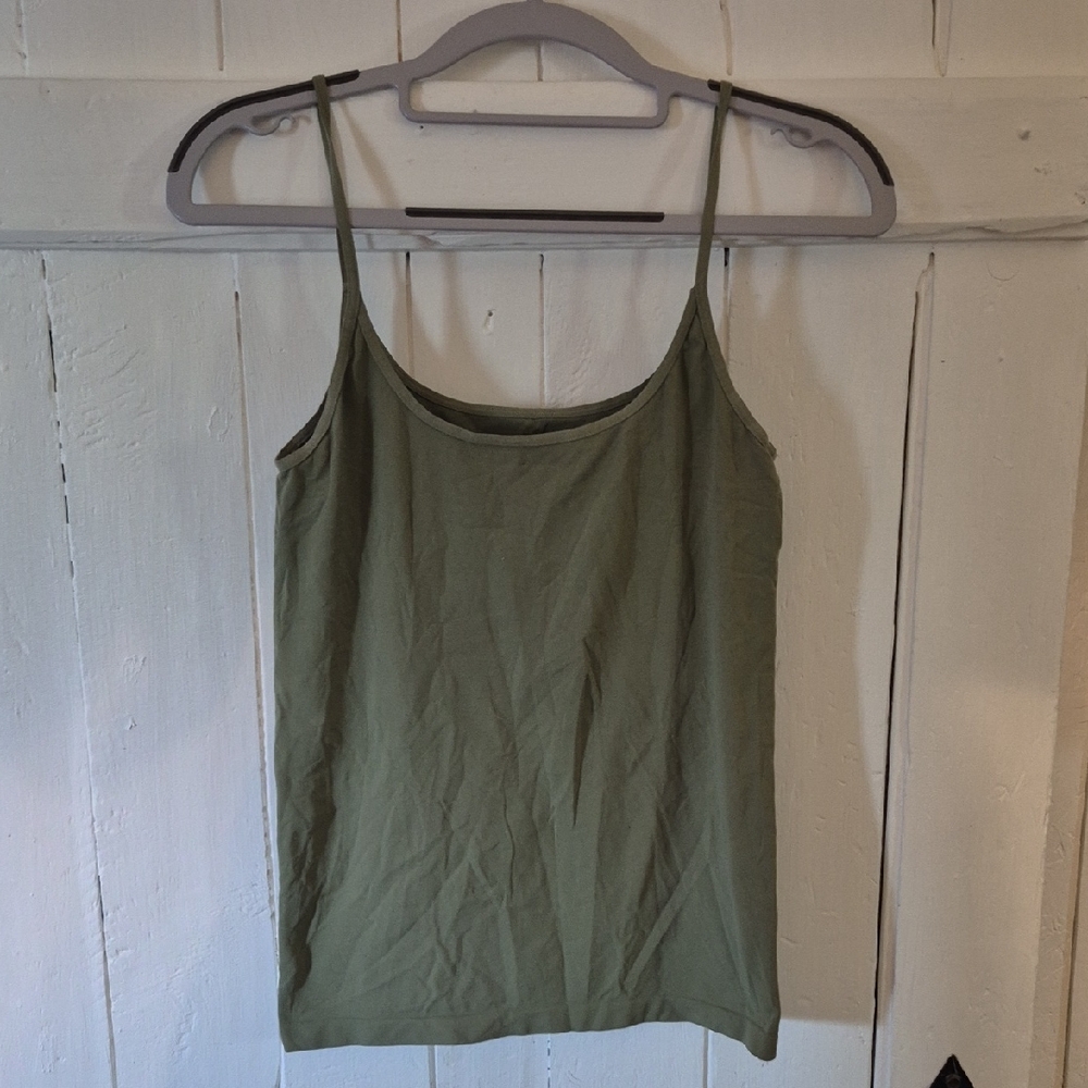 Olive Green Women's MED/LG Spaghetti Strap Top